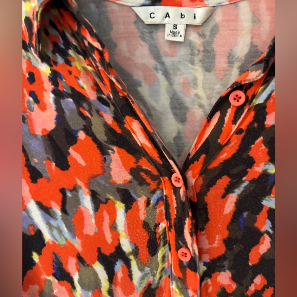 EUC CABI ABSTRACT WATERCOLOR DRESS - Picture 3 of 6